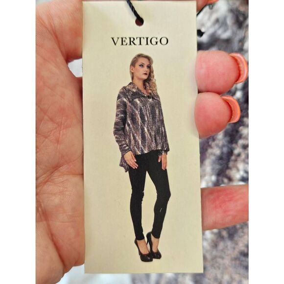 Vertigo Paris Dolman Sleeve Collared Cardigan Marled Charcoal Small/Medi… - Picture 8 of 8